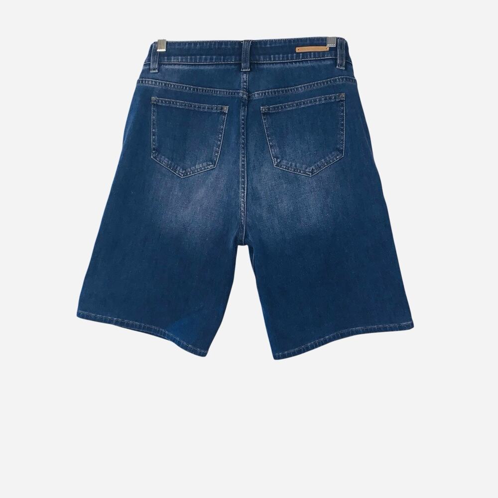 Soft Surroundings Denim Relaxed Shorts pull on Size M Stretch 2EE35 - Picture 3 of 5